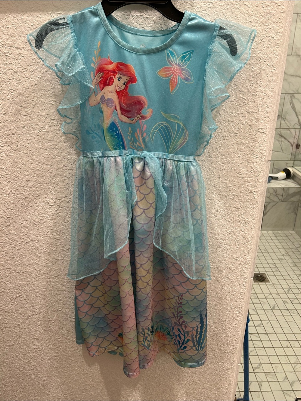 Disney Little Mermaid Blue and Aqua Sparkle Nightgown